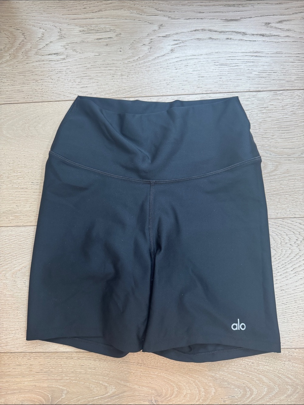 ALO Yoga Black High-Rise Bike Shorts